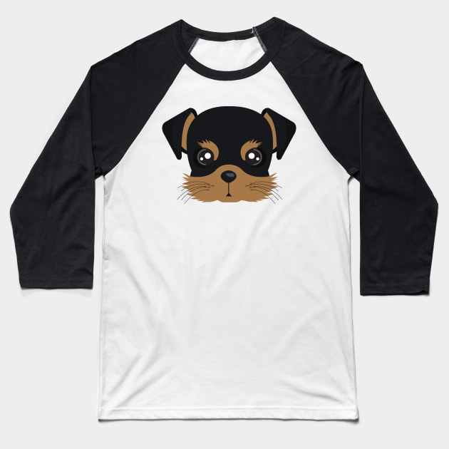 Terrier puppy: Black Baseball T-Shirt by TrendX